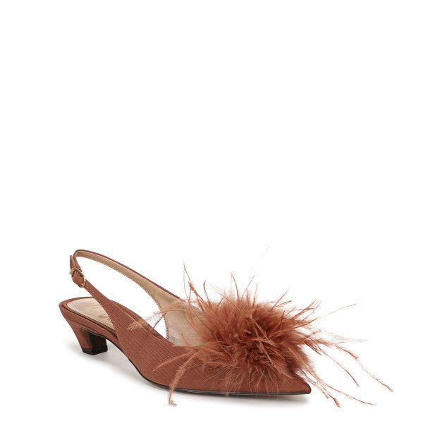 Finch Feather Slingback Pump