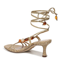 Paloma Kitten Heel Wrap Sandal
