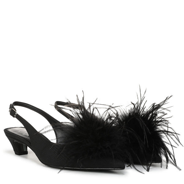 Finch Feather Slingback Pump