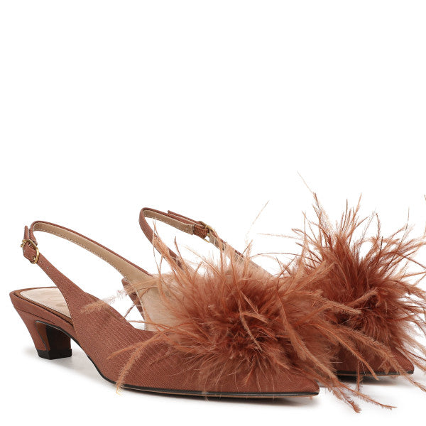 Finch Feather Slingback Pump