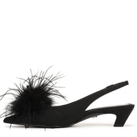 Finch Feather Slingback Pump