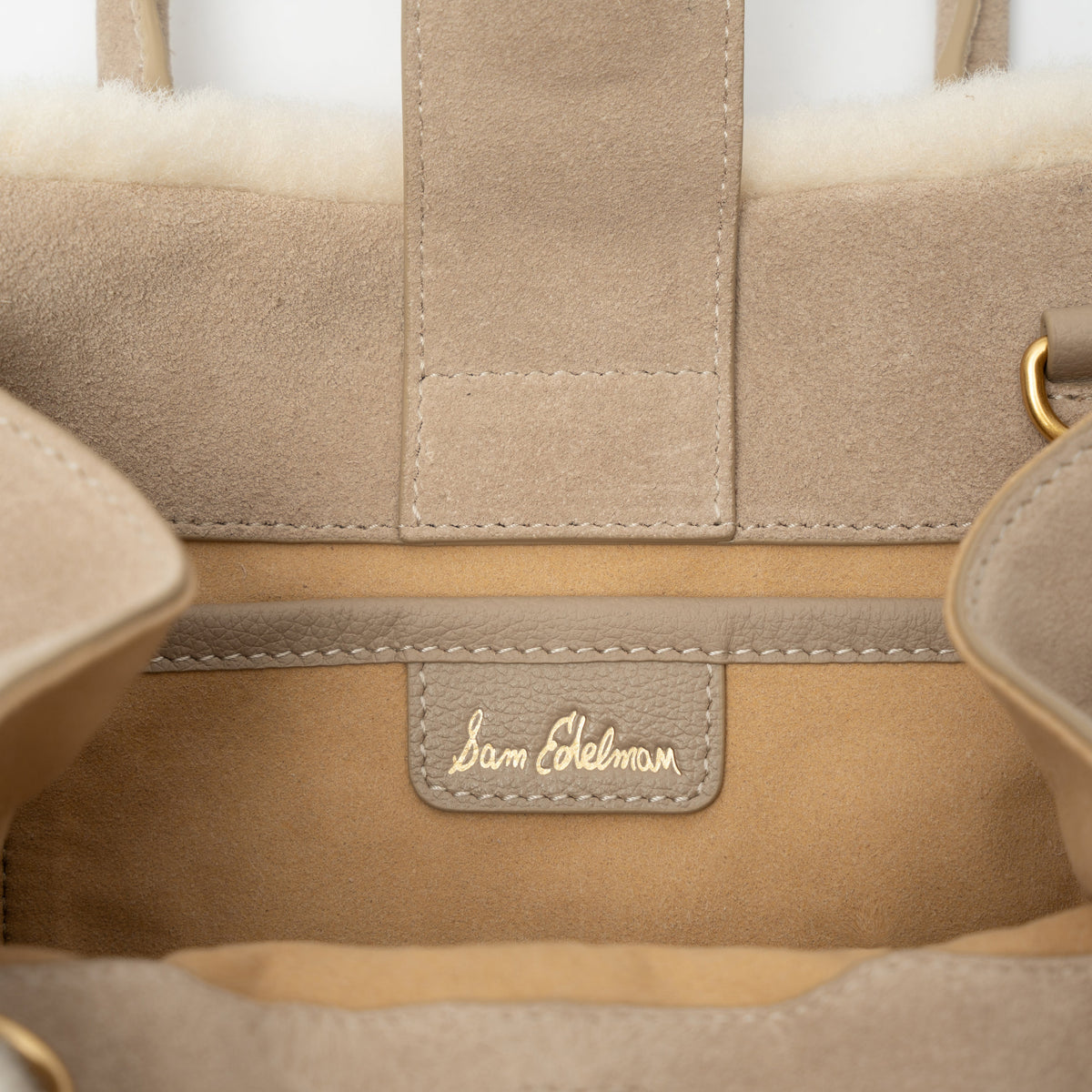 Gaia Shearling Trim Bag