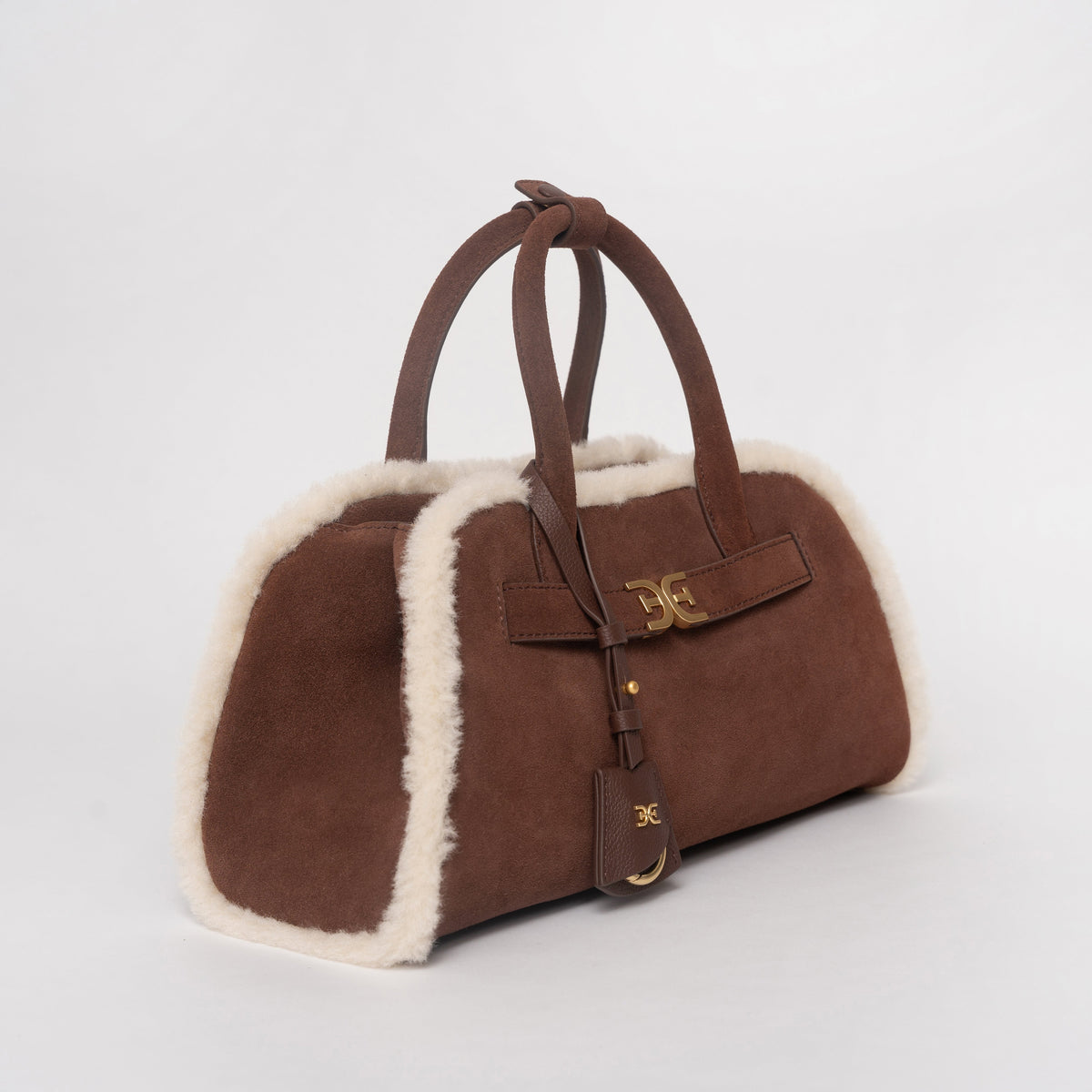 Gaia Shearling Trim Bag