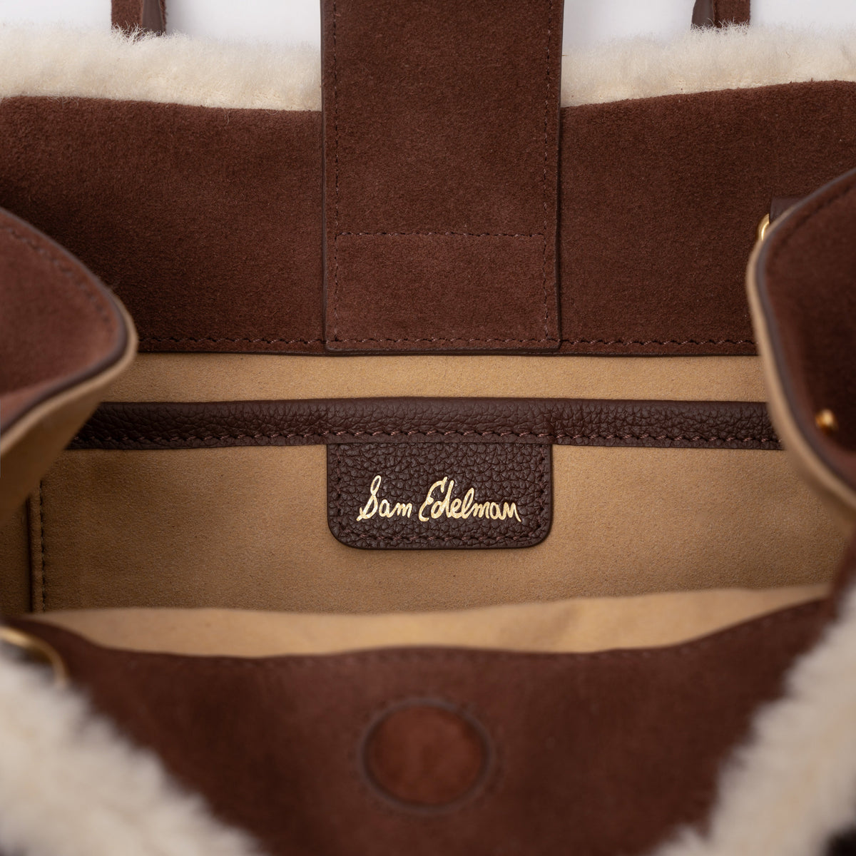 Gaia Shearling Trim Bag