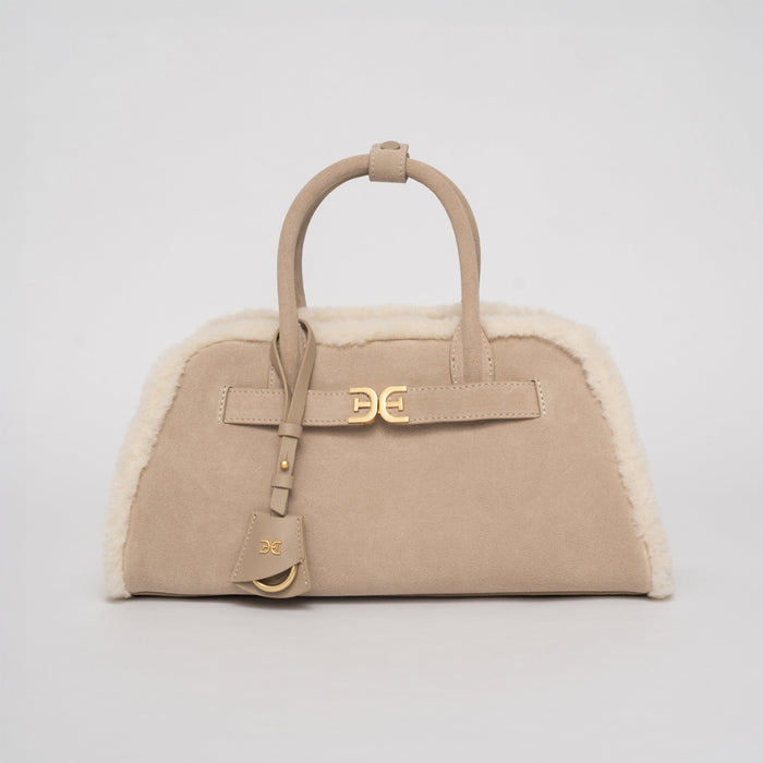 Gaia Shearling Trim Bag