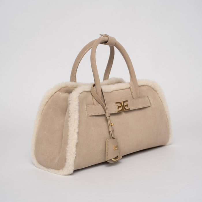 Gaia Shearling Trim Bag