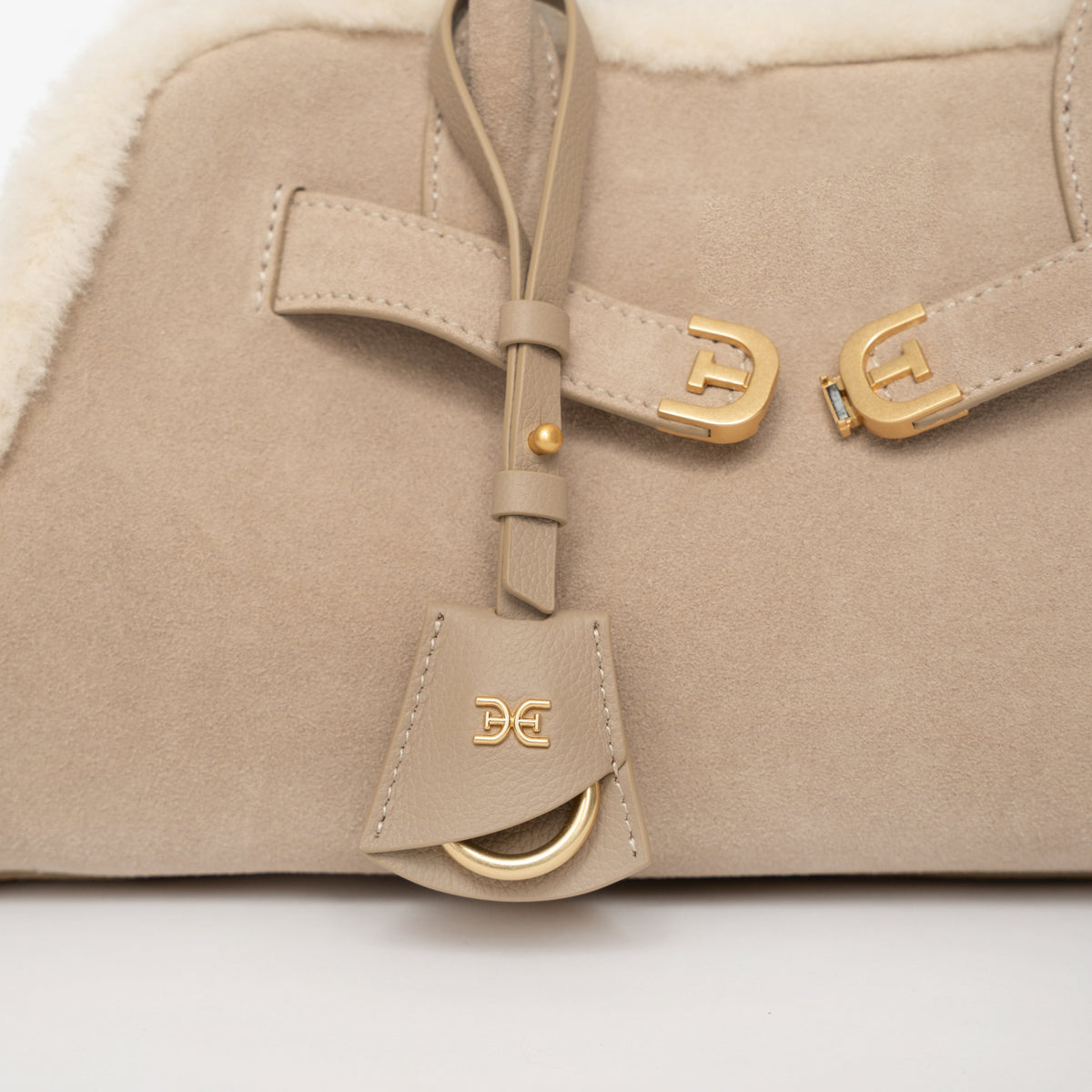 Gaia Shearling Trim Bag