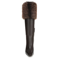 SYLVIA COZY FUR CUFF KNEE HIGH BOOT