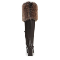 SYLVIA COZY FUR CUFF KNEE HIGH BOOT