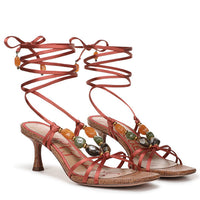Paloma Kitten Heel Wrap Sandal