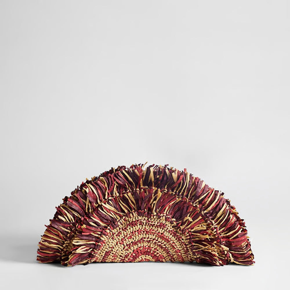 Lily Raffia Fringe Clutch