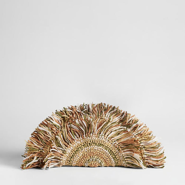 Lily Raffia Fringe Clutch